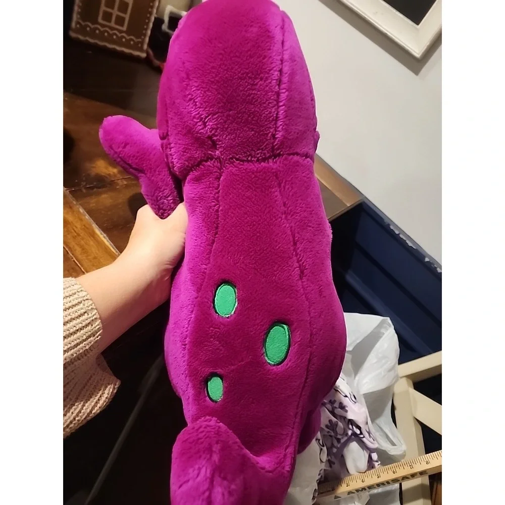 Vintage 1992‎ Dakin Large 22 inch Barney Plush Purple Dinosaur Lot Baby Bop
